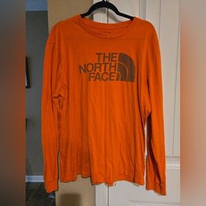 The North Face Orange Long Sleeve Tee Sz XL